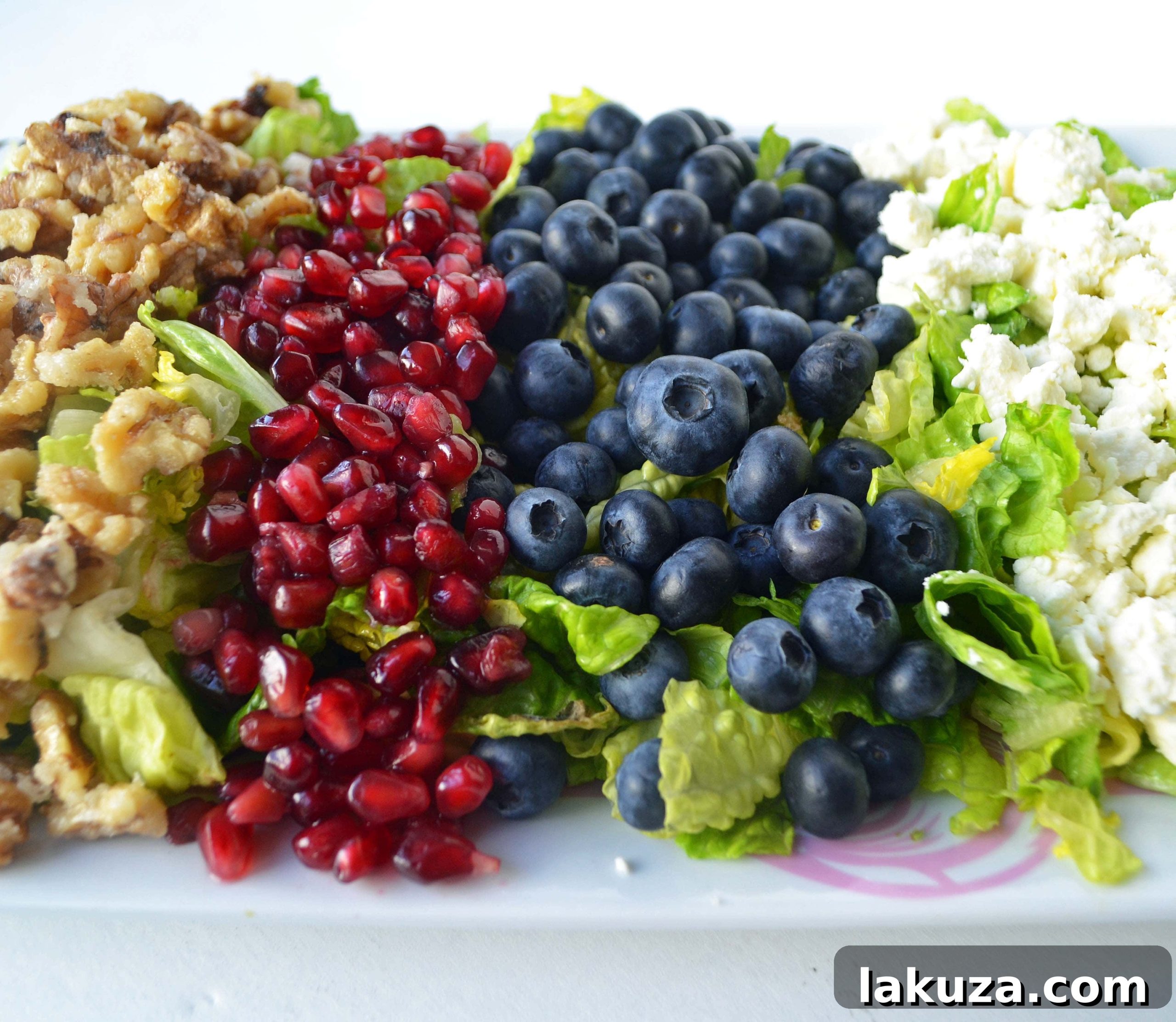 A close-up of the delicious All American Nuts and Berry Salad