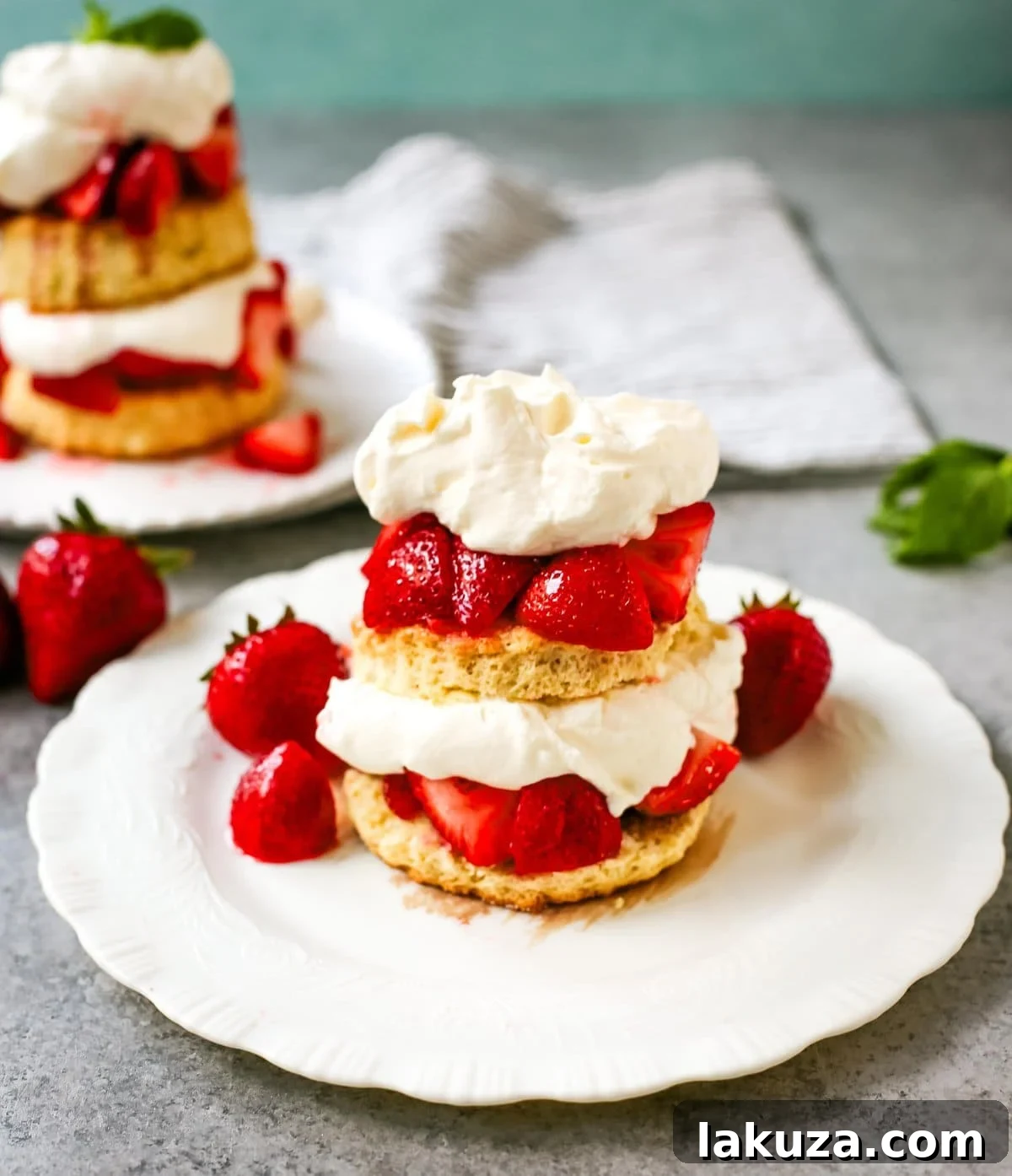 Crimson Berry Dream 6 The Best Strawberry Shortcake with Homemade Sweet Biscuits, Sliced Strawberries, and Sweetened Whipped Cream. The sweet biscuits paired with sugared, syrupy strawberries, and fluffy whipped cream.
