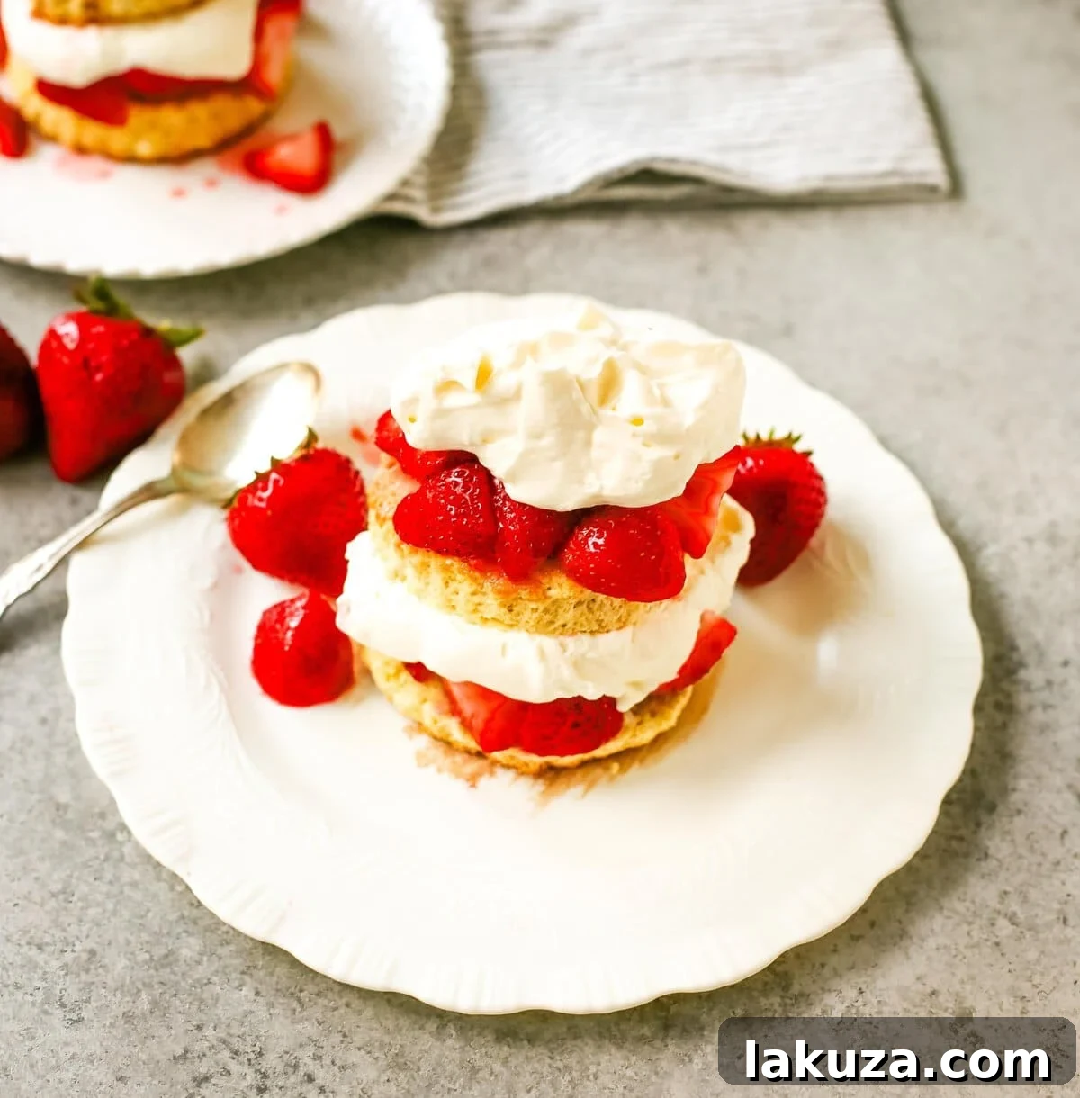 Crimson Berry Dream 9 The Best Strawberry Shortcake with Homemade Sweet Biscuits, Sliced Strawberries, and Sweetened Whipped Cream. The sweet biscuits paired with sugared, syrupy strawberries, and fluffy whipped cream.