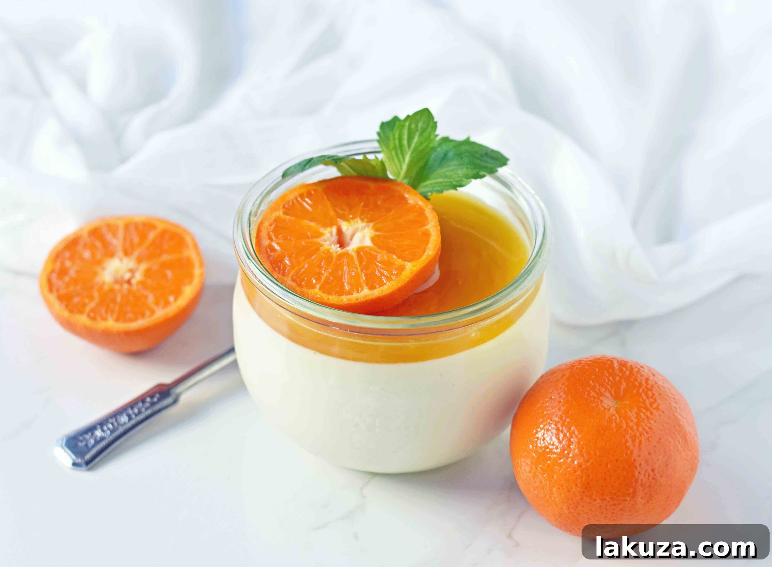 Tangy Greek Yogurt Panna Cotta 3 Creamy Greek Yogurt Panna Cotta, an elegant and easy Panna Cotta recipe, featuring fresh berries and a drizzle of honey, ideal for a light and refreshing dessert. Made with Greek yogurt, heavy cream, sugar, honey, gelatin, and vanilla.