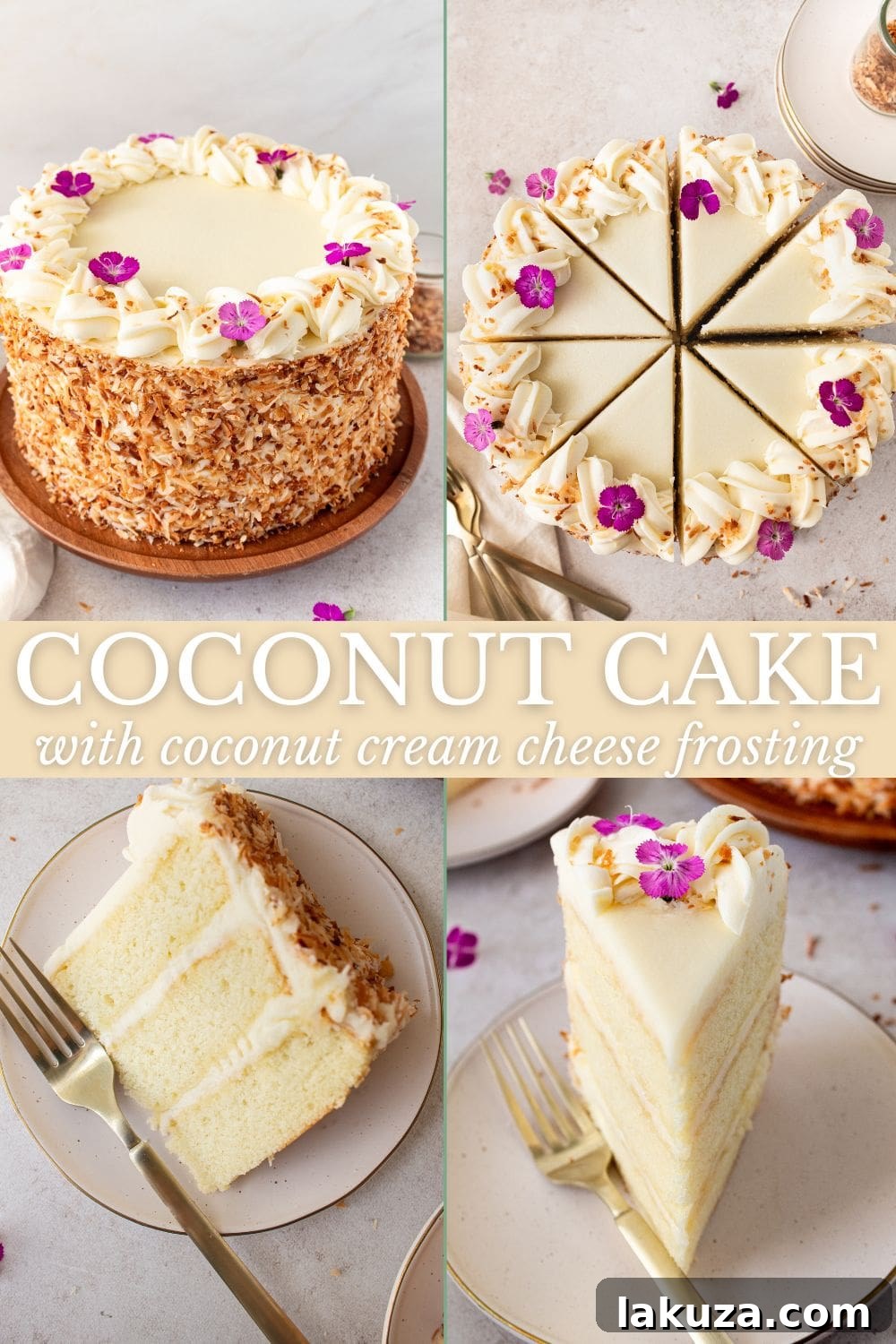A vibrant, multi-layered coconut cake, perfectly frosted and ready to be served. This best coconut cake recipe offers supreme moisture and flavor thanks to high-quality ingredients and a perfected technique.