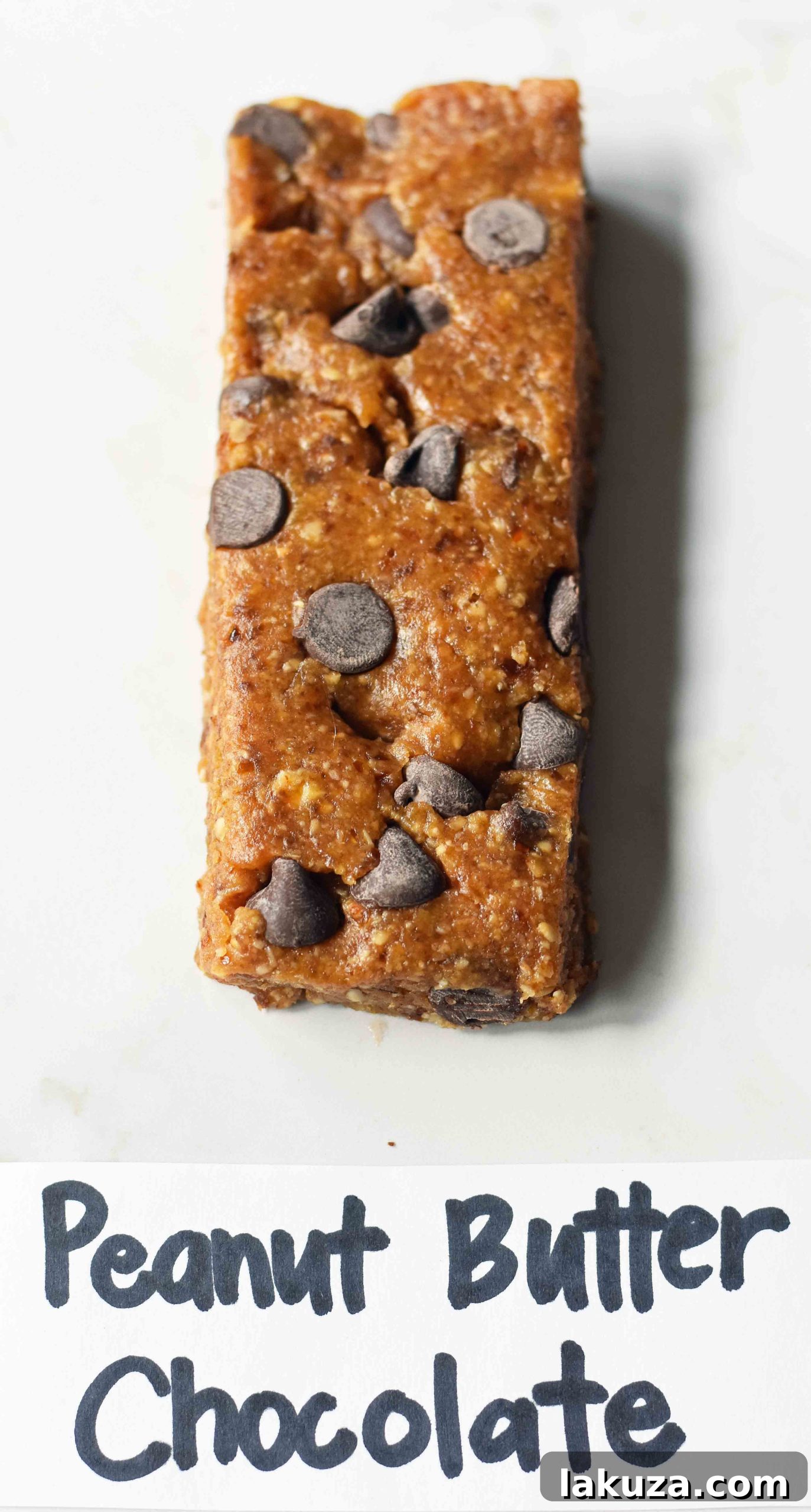 Peanut Butter Chocolate Granola Bar, a classic no-bake energy bar flavor.
