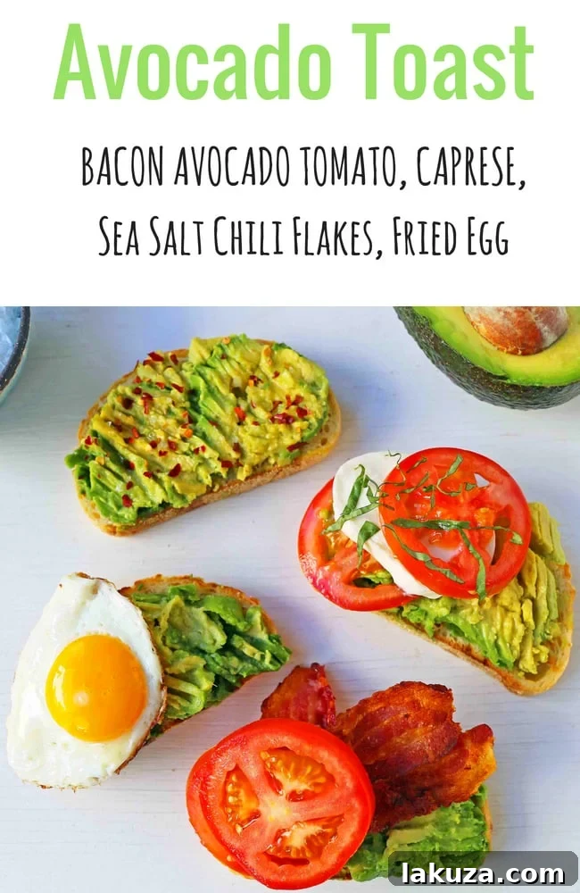4 Creative Avocado Toast Ideas 7 A vibrant and colorful image of avocado toast, suggesting fresh, healthy, and customizable meal options.