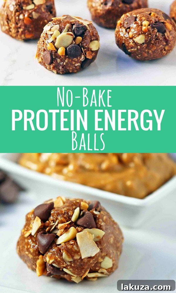 A perfectly portioned serving of no-bake protein energy balls, showcasing their convenient size and appealing texture, ideal for a grab-and-go snack.