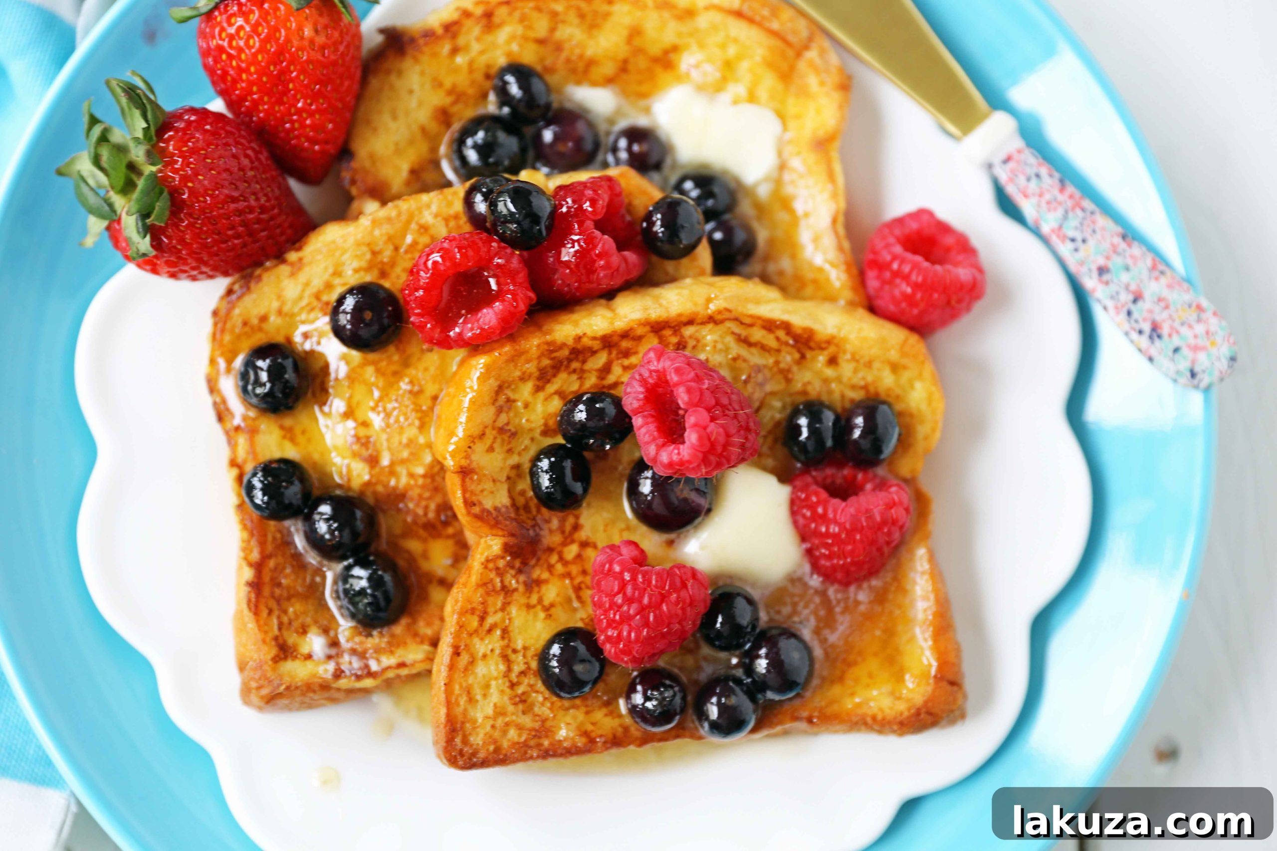 Vanilla Bean French Toast 2 Classic Vanilla Brioche French Toast with fresh berries
