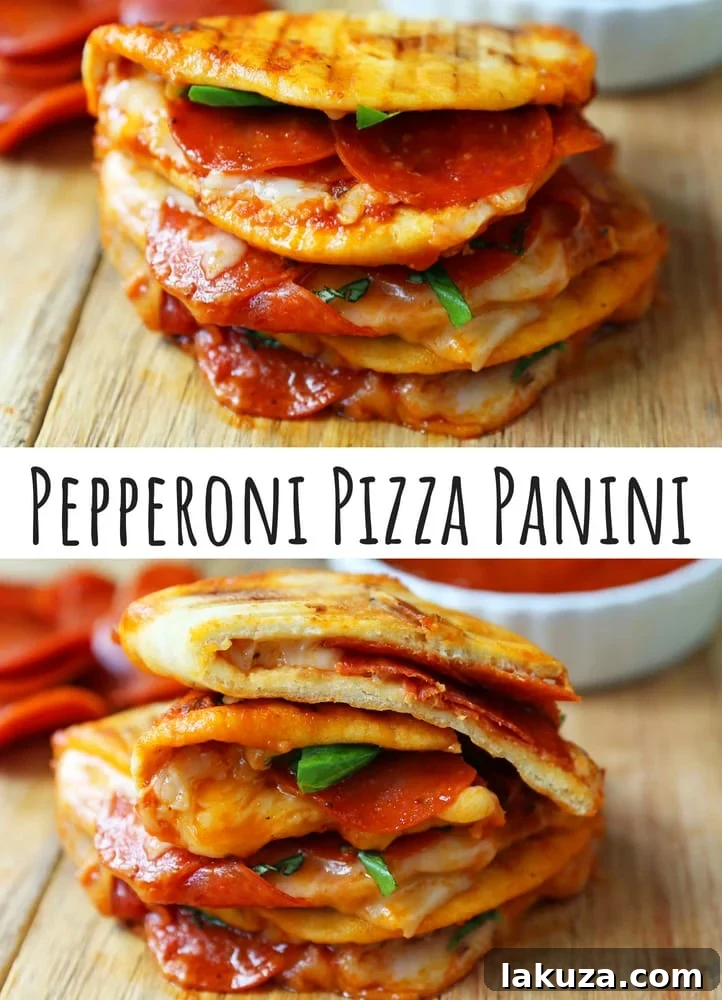 Pepperoni Pizza Flatbread Pizza. Soft chewy naan bread topped with marinara sauce, mozzarella cheese, and pepperonis. Pepperoni and Cheese Panini baked until toasty and golden brown.