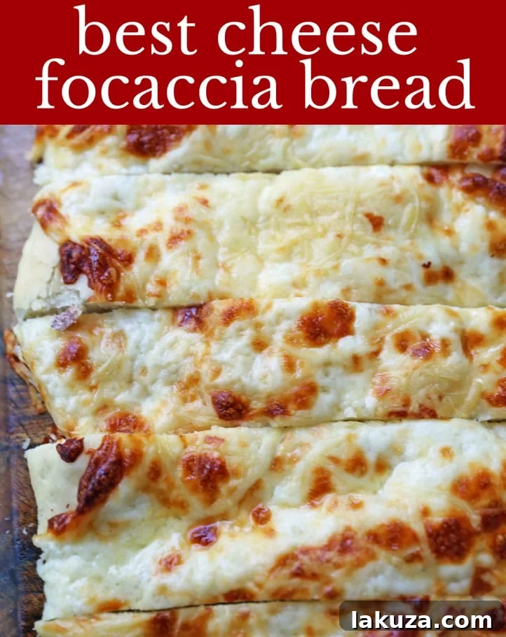 Cheese Focaccia Bread Recipe. How to make garlic cheese focaccia bread from scratch. The best garlic cheese breadsticks. www.modernhoney.com #focaccia