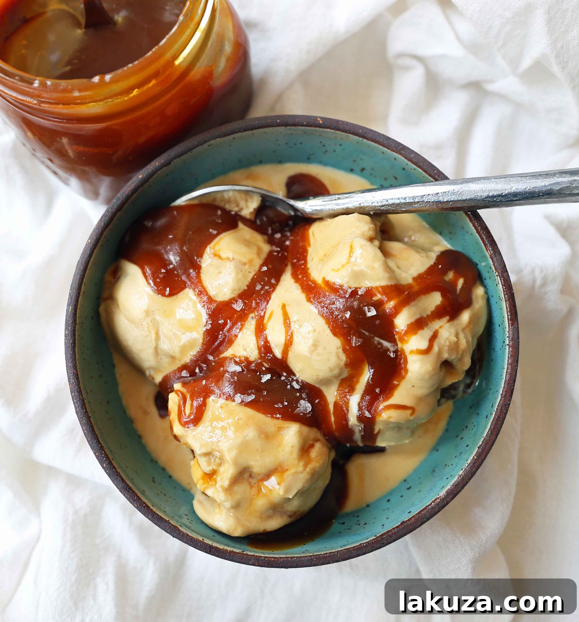 SIGMA Ice Cream - Caramel Crush 4 Unlock the secret to the best homemade salted caramel ice cream. This recipe guides you through creating a rich caramel base, perfectly balanced with sea salt, for an unforgettable dessert. Learn the steps to make your own gourmet caramel ice cream. modernhoney.com #icecream #homemadeicecream #saltedcaramel #seasaltcaramel