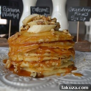 Goldie's Buttermilk Pancakes with Faye's Famous Syrup