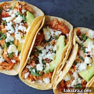 Chipotle Chicken Tinga Tacos. A simple, quick, and easy chicken taco recipe. One skillet chicken taco recipe.