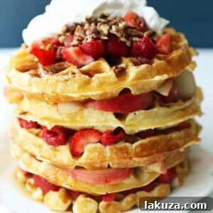 One Bowl Easy Buttermilk Waffles. Quick waffle recipe which creates chewy, crispy, and buttery waffles. The perfect waffle recipe.