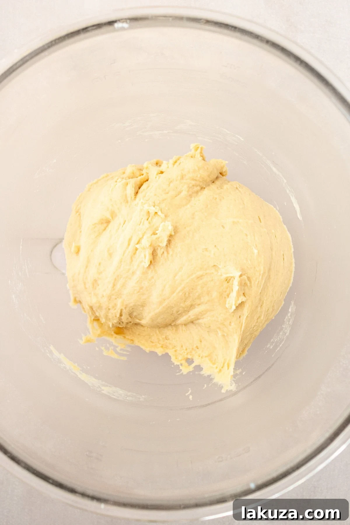 Sticky bun dough in a bowl
