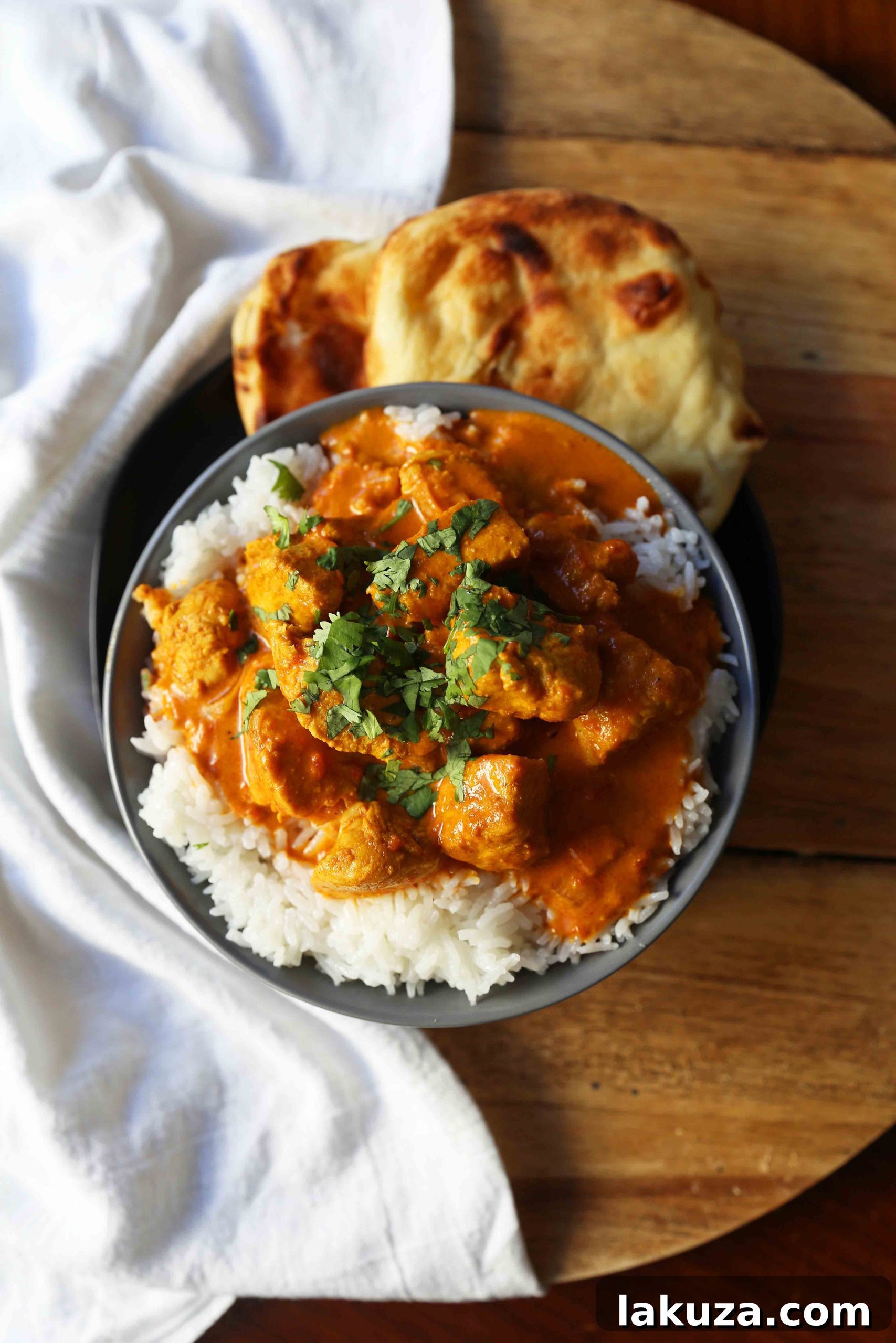 Close-up of marinated chicken pieces, ready for cooking in the Chicken Tikka Masala recipe.