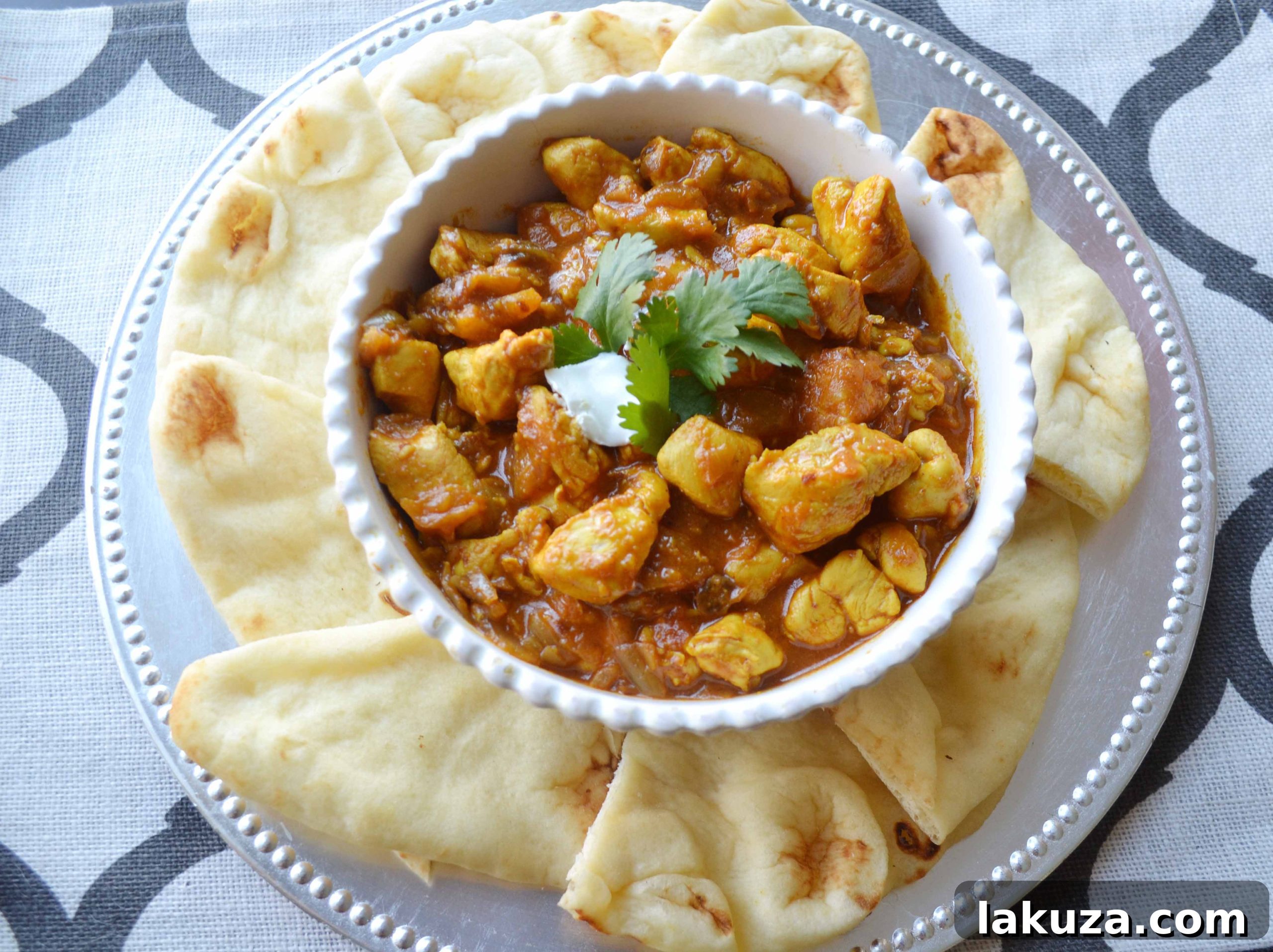 Close-up of freshly prepared Healthy Indian Spiced Chicken