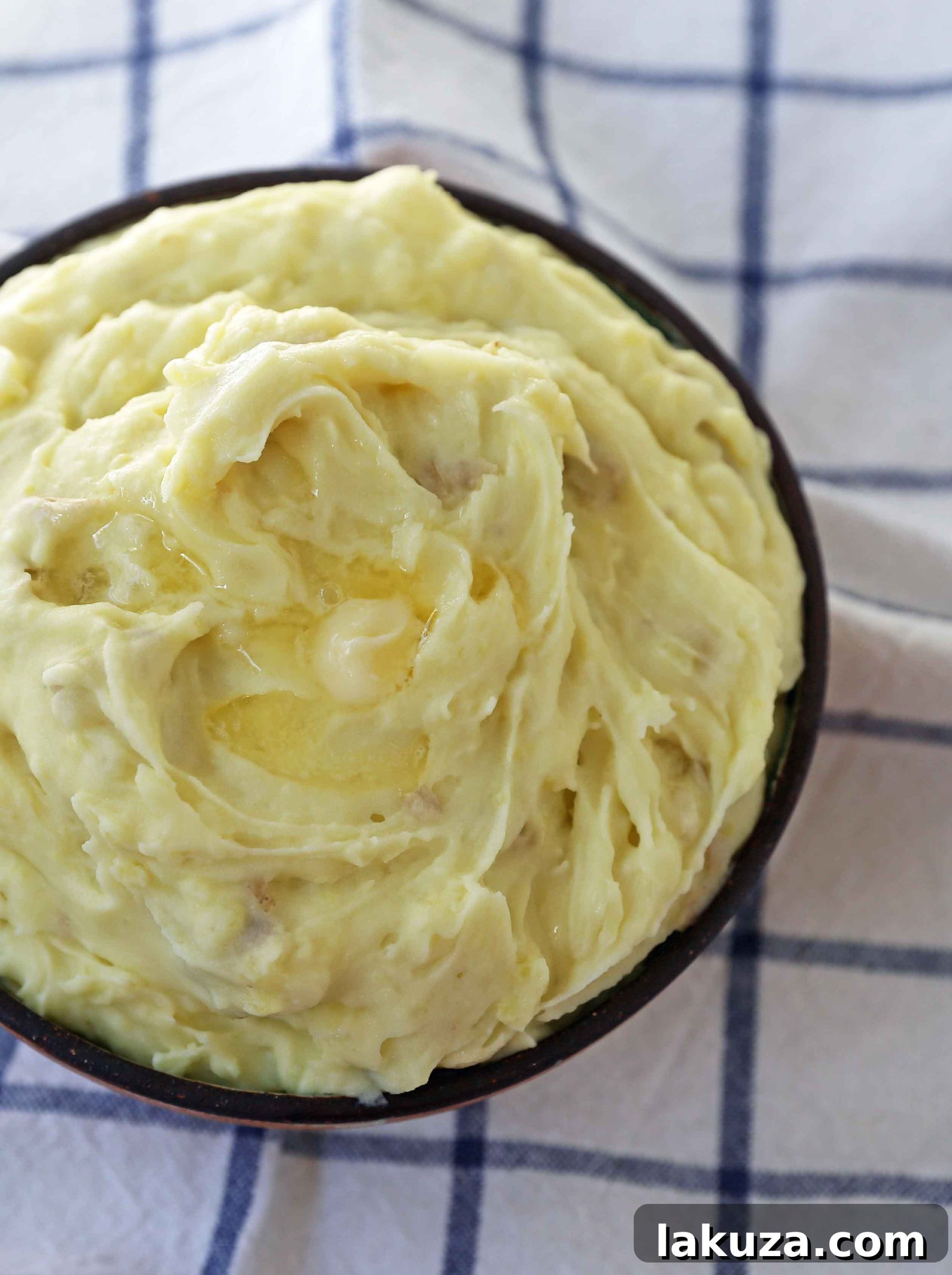 Velvety Smooth Mashed Potatoes 3 Ingredients for perfect creamy mashed potatoes: Yukon Gold potatoes, salted butter, half-n-half or whole milk, sour cream, and salt. Essential components for a rich and smooth texture.