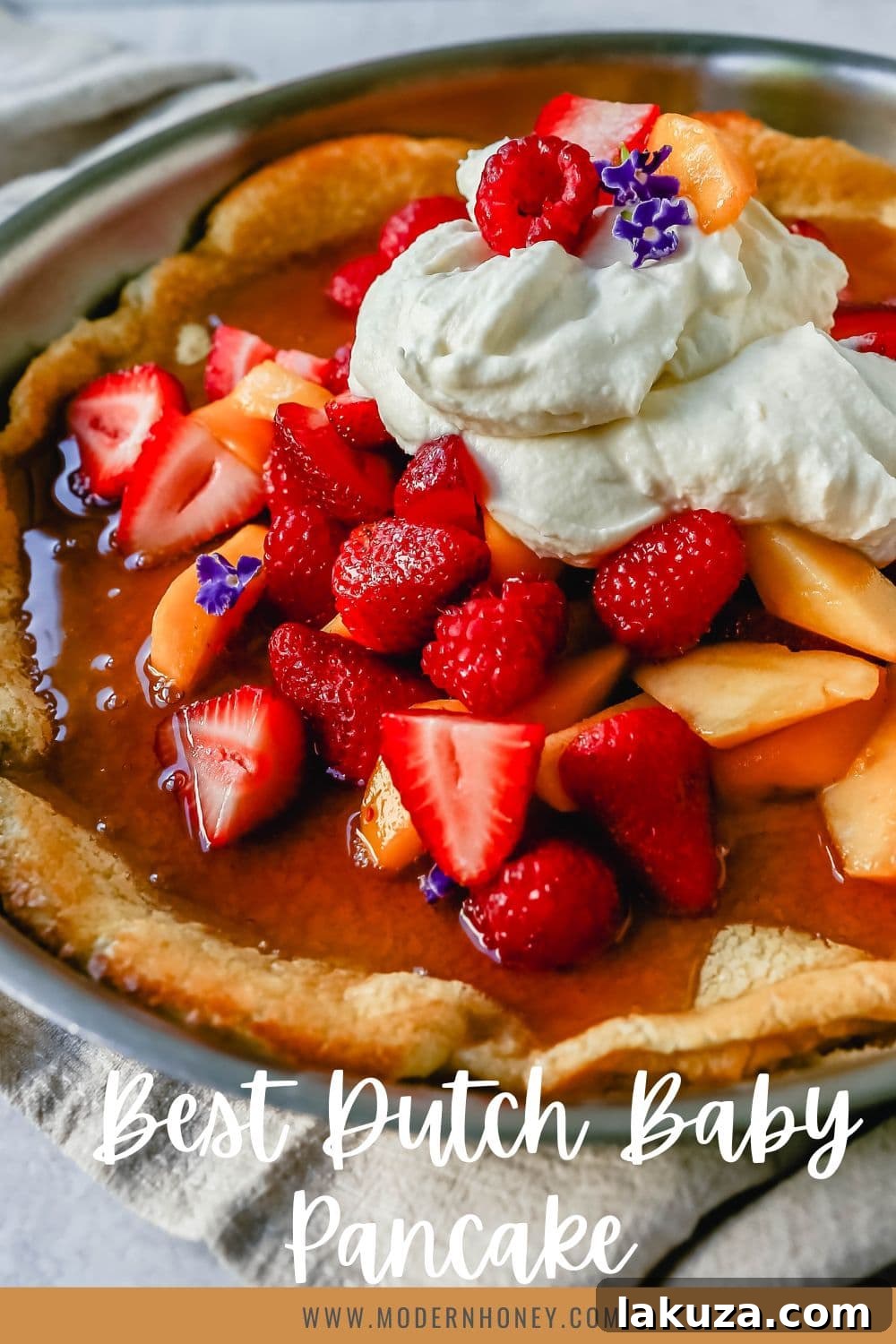 Puffy Oven Pancake 8 A decadent Dutch Baby Puff Pancake is made with milk, eggs, sugar, flour, and vanilla, and baked in a cast iron skillet in the oven until it puffs up and becomes a golden brown. A delicious and easy breakfast dish!