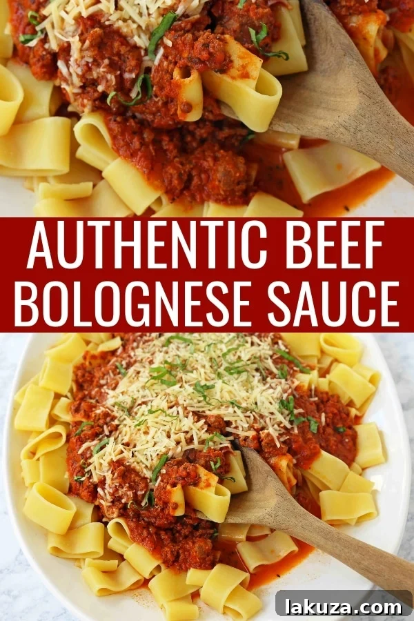 Close-up of Creamy Beef Bolognese Sauce with Fresh Basil and Parmesan