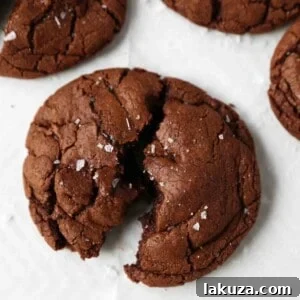 Decadent Chocolate Brownie Cookies, the perfect blend of a fudgy brownie and a chewy cookie.