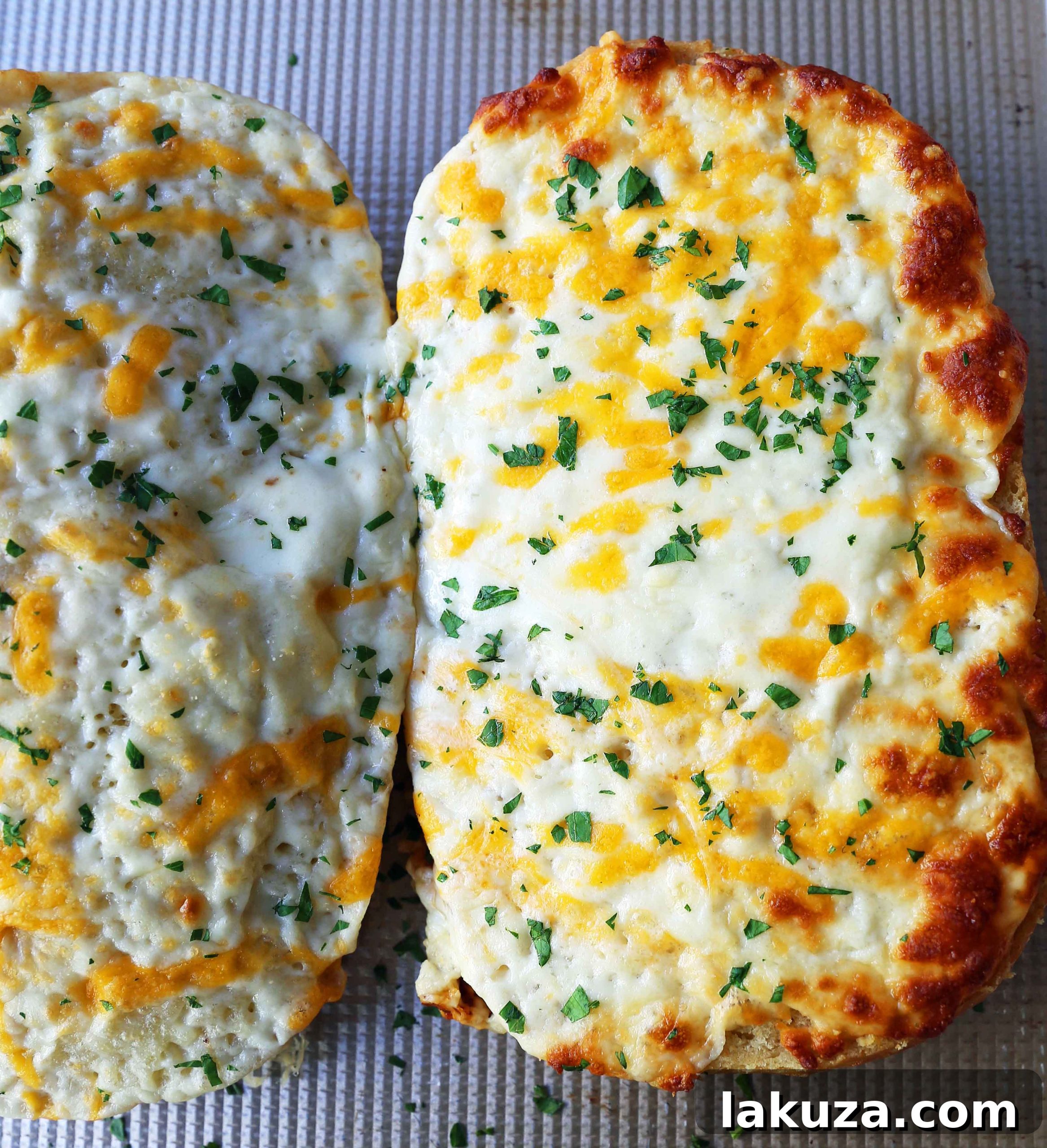 Irresistible Garlic Cheese Bread 5 Assortment of soup bowls with bread, hinting at ideal pairings for this homemade garlic cheese bread recipe. Delicious and warm.