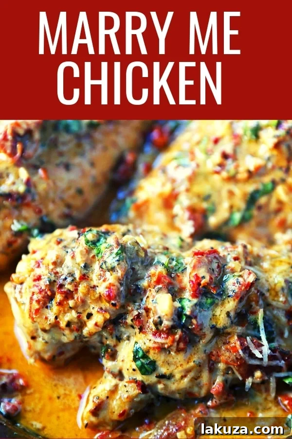 Marry Me Chicken served in a skillet, garnished with fresh basil. Top-rated, easy chicken dinner recipe.