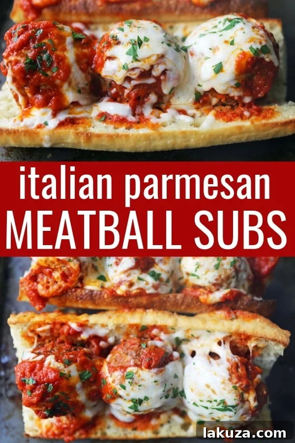 A freshly made Italian meatball sub, ready to be enjoyed