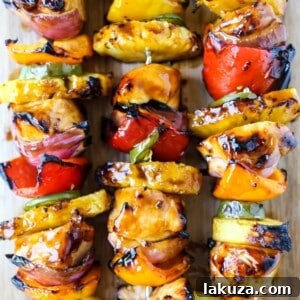 Hawaiian Teriyaki Chicken Skewers