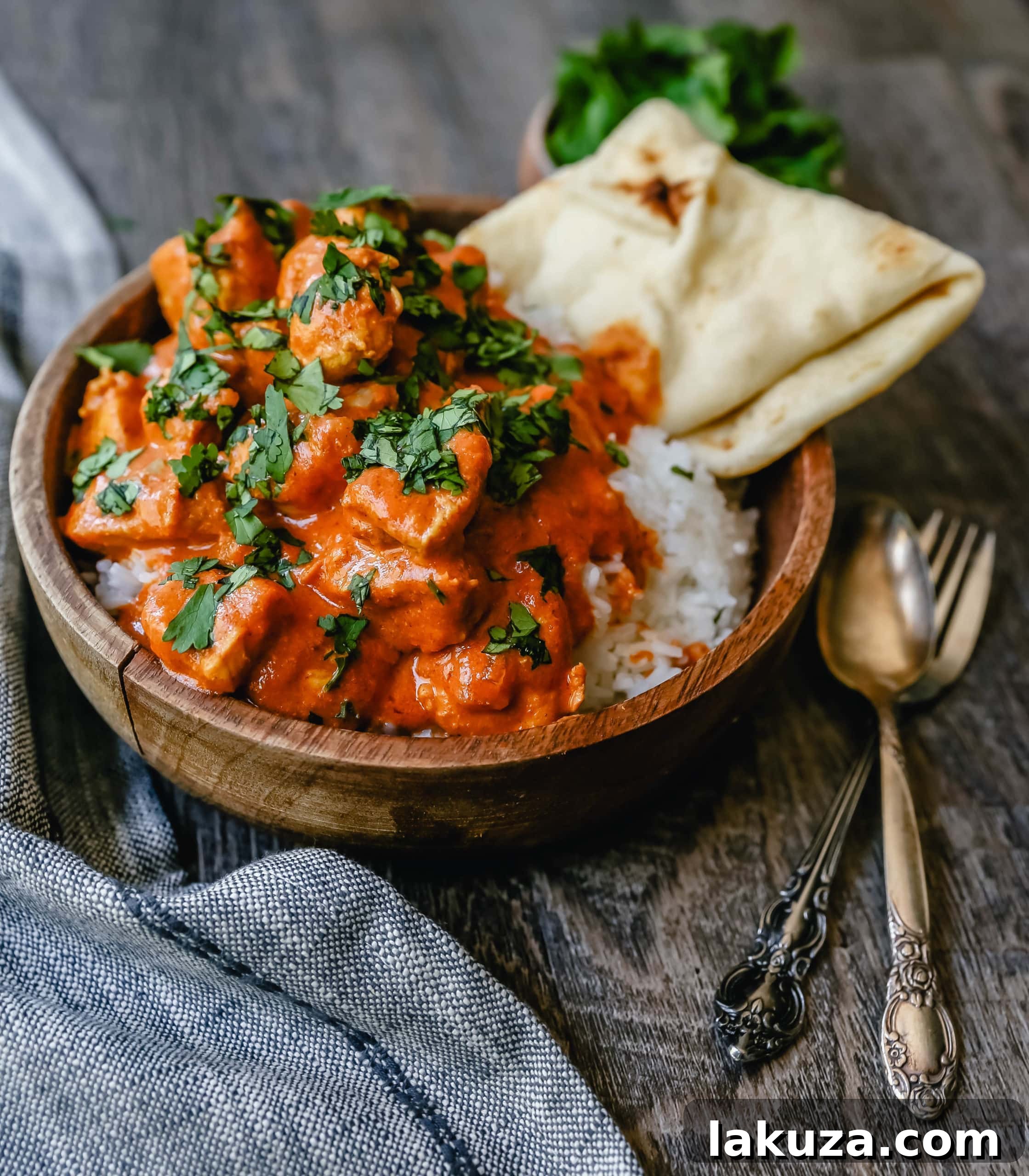 Velvety Indian Butter Chicken 2 Rich and creamy Indian Butter Chicken, a popular dish with tender chicken simmered in a spiced tomato cream sauce.