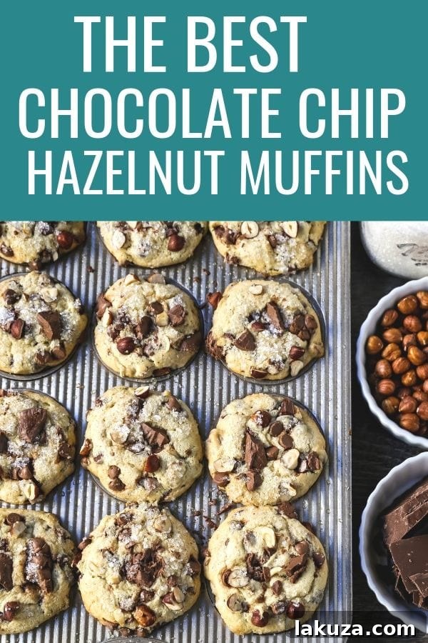Decadent Hazelnut Chocolate Muffins 9 A final close-up of a single Chocolate Chip Hazelnut Muffin