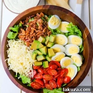 The Quintessential Cobb Salad 7 Cobb Salad with all ingredients ready to be served