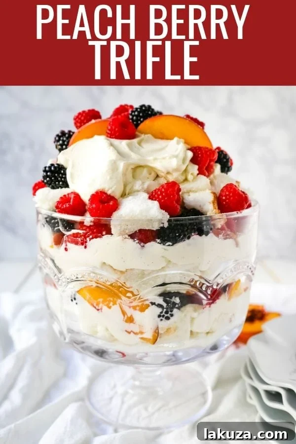 Sweet Peach and Berry Ambrosia 6 Ready-to-serve Peach Berry Trifle slice