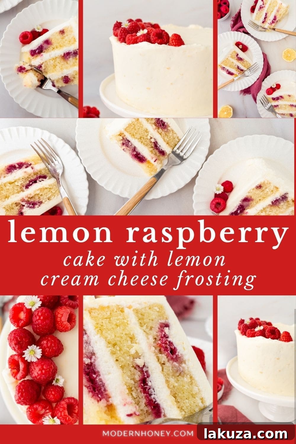How to make the best lemon raspberry cake with lemon cream cheese frosting.