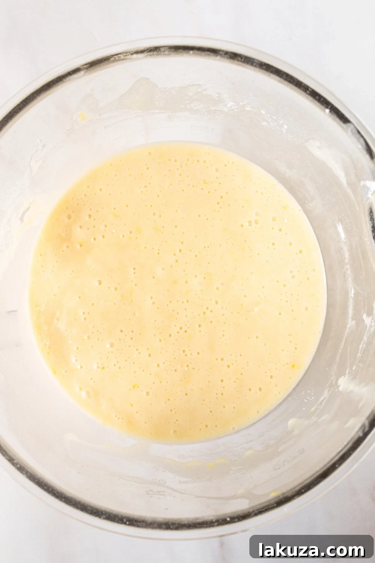 Homemade lemon raspberry cake batter