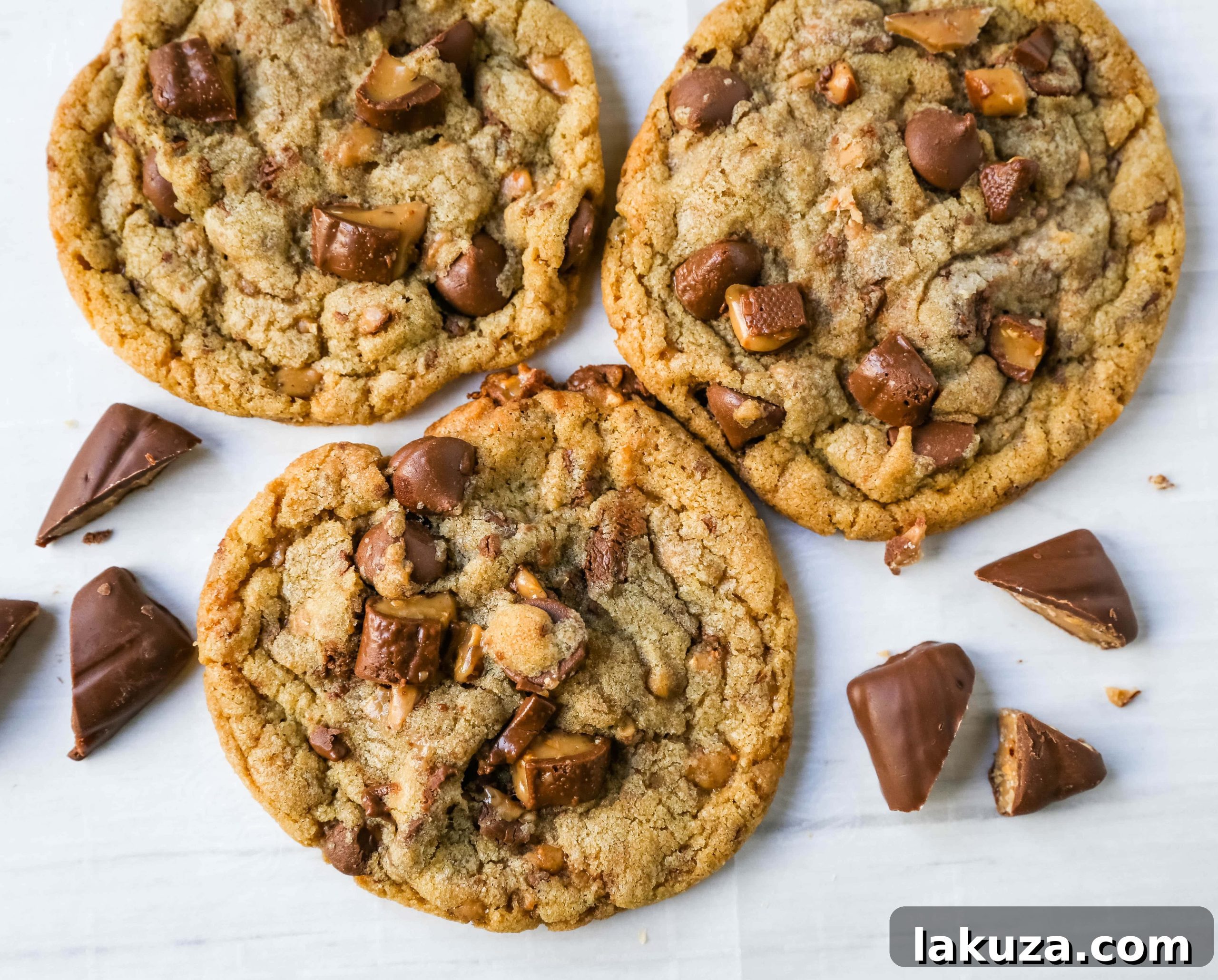 Golden Toffee Milk Chocolate Gems 2 Irresistible Milk Chocolate Toffee Cookies with a rich, buttery flavor profile