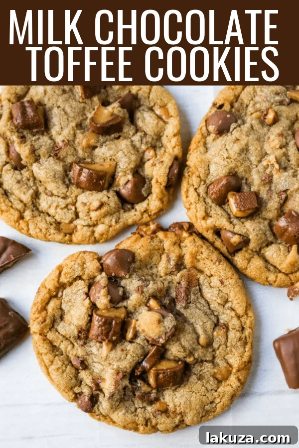 Golden Toffee Milk Chocolate Gems 7 Stack of delectable Milk Chocolate Toffee Cookies with a bite taken out of one