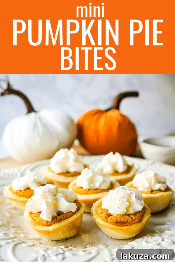 Pumpkin Pie Poppers 8 Beautifully arranged Mini Pumpkin Pie Bites on a cooling rack, showing the golden crust and ready to be topped with whipped cream.