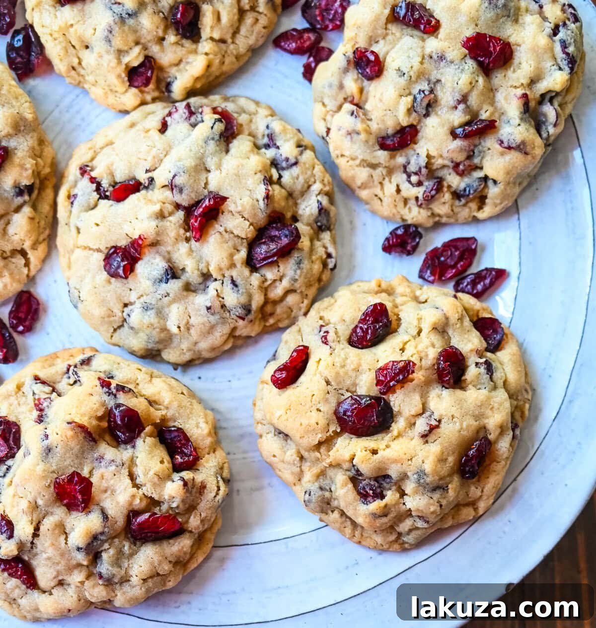 Soft chewy brown sugar oatmeal cookies with sweetened dried cranberries. A chewy and hearty oatmeal cookie that everyone will love! These Cranberry Oatmeal Cookies always receive 5-star reviews. You will love these Oatmeal Cranberry Cookies!