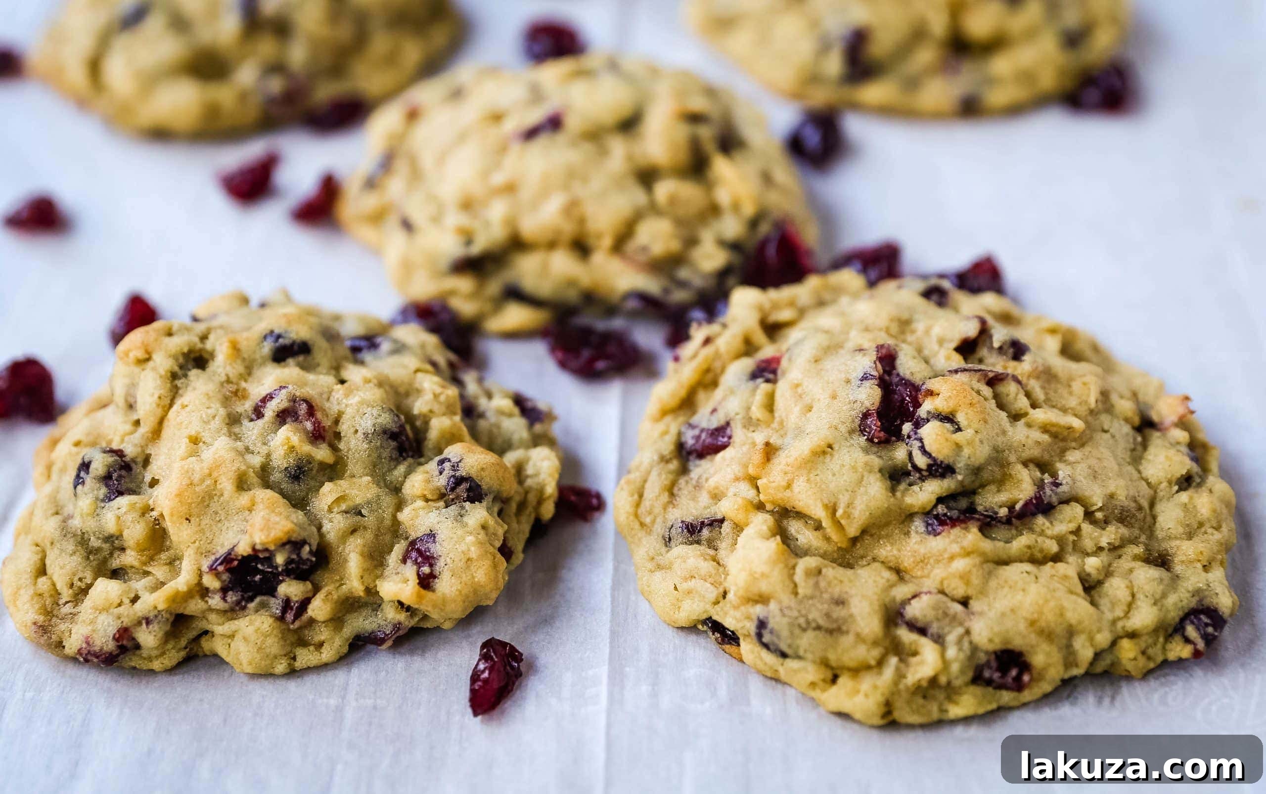 Cranberry Oatmeal Cookies Soft chewy brown sugar oatmeal cookies with sweetened dried cranberries. A chewy and hearty oatmeal cookie that everyone will love! www.modernhoney.com #oatmealcookie #oatmealcookies #cranberryoatmeal #cookie #cookies
