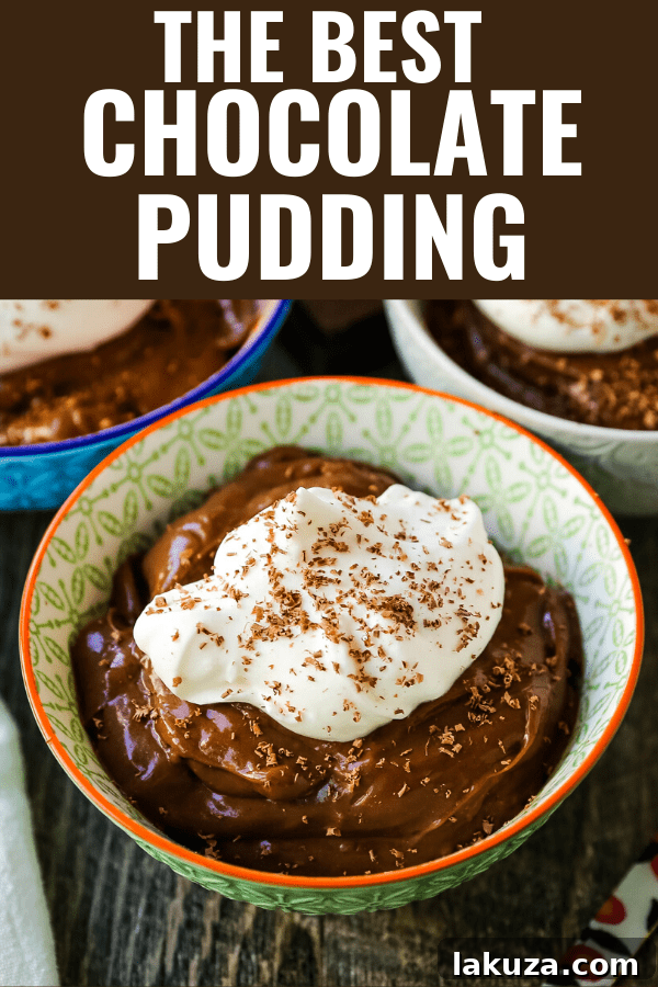 A stunning overhead shot of chocolate pudding in a glass jar, layered with whipped cream and chocolate shavings, ready to be enjoyed as a luxurious dessert.