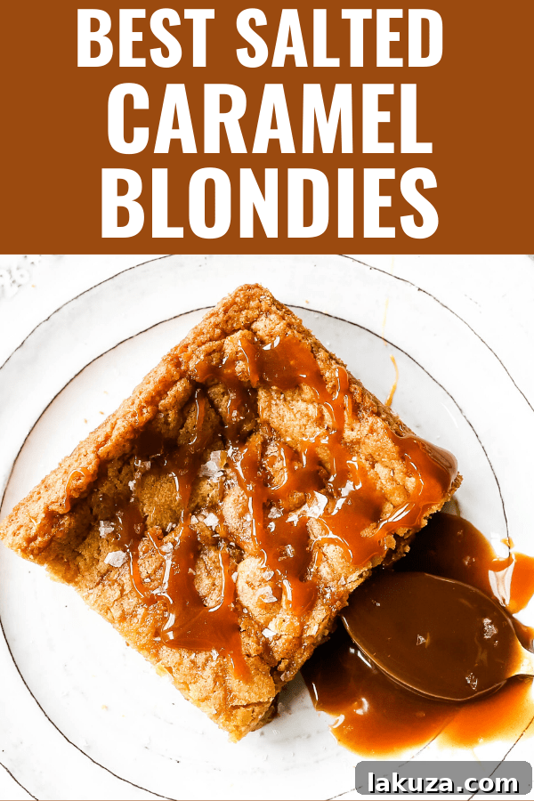 Salted Caramel Blondie Bliss 7 A delicious homemade Salted Caramel Blondie, perfect for dessert or a sweet snack.