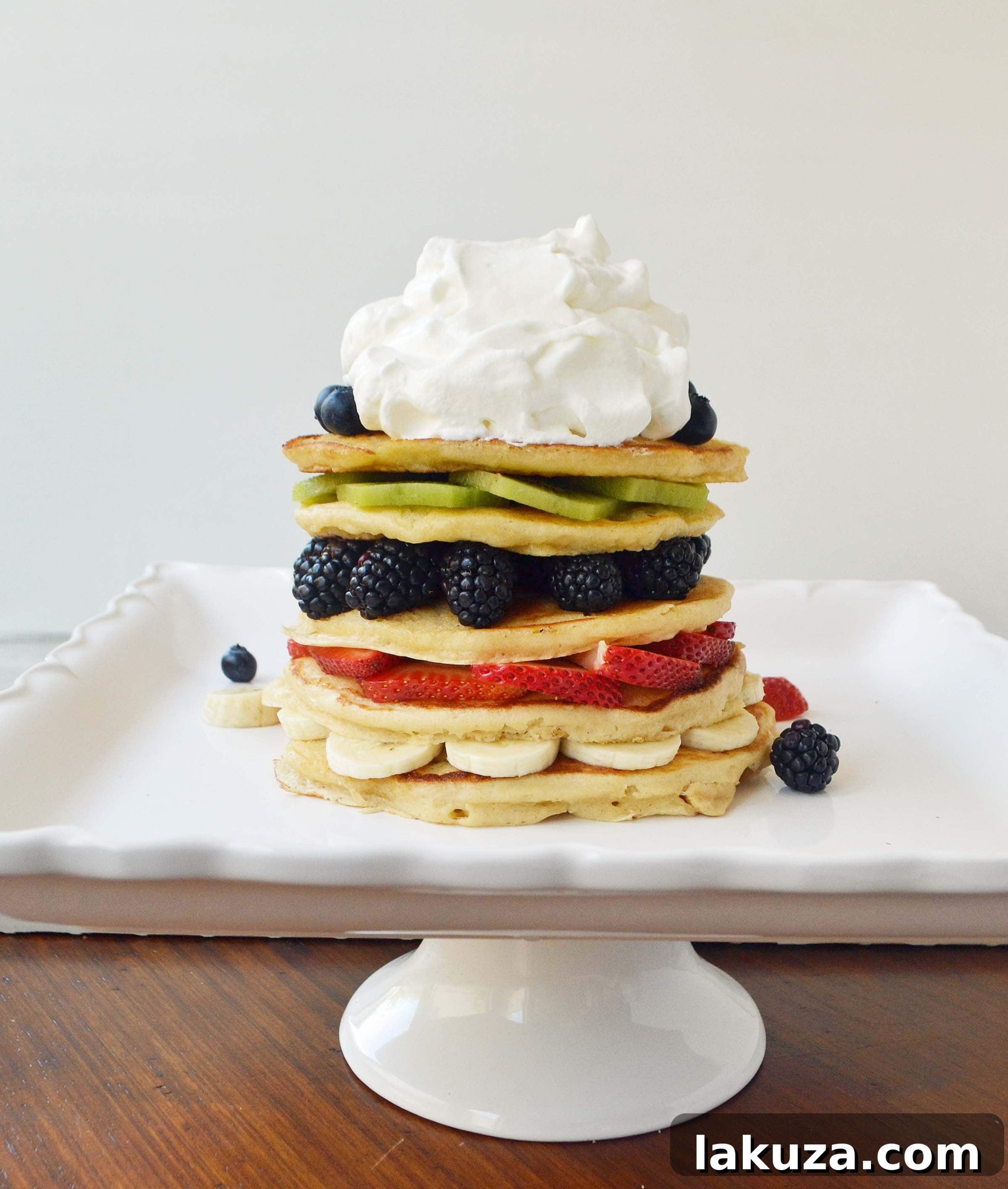 Fruit Pancake Stack with Coconut Syrup: A Modern Honey Recipe