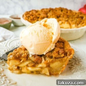 Dutch Apple Pie with golden streusel topping.