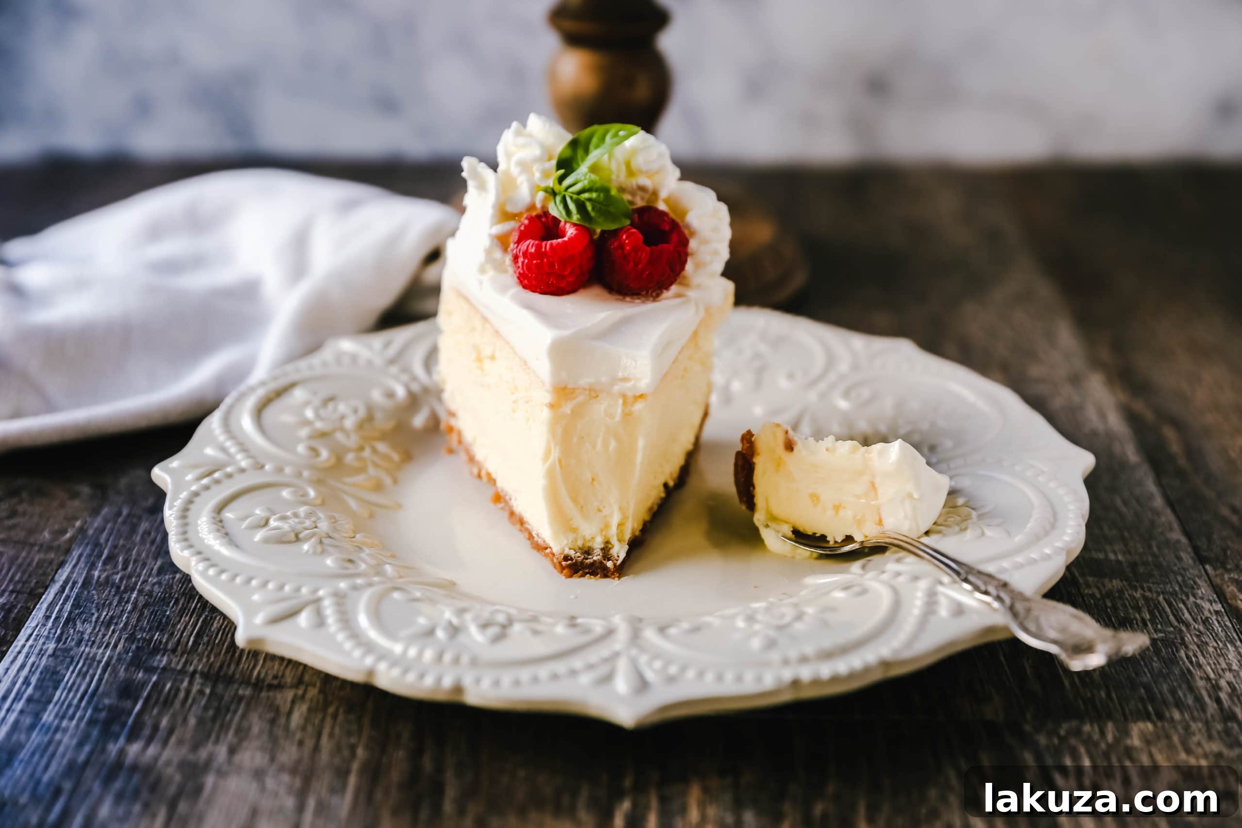 Vanilla Bean Cheesecake 7 The Best Cheesecake Recipe: How to make the creamiest, dreamiest, richest vanilla cheesecake with a buttery graham cracker crust. All of the tips and tricks for making the perfect cheesecake! www.modernhoney.com #cheesecake #vanillacheesecake #cheesecakerecipe #dessert