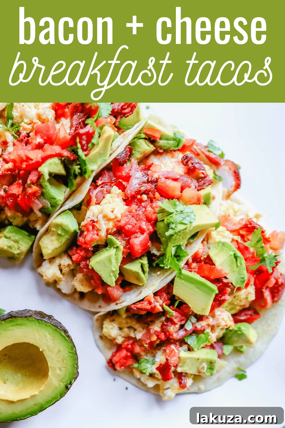 A beautifully presented breakfast taco with all its delicious toppings.
