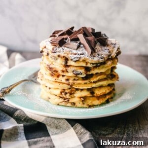 Chocolate Chip Ricotta Pancakes Creamy homemade one-bowl ricotta pancakes with chocolate chips. How to make easy 5-minute chocolate chip ricotta pancakes from scratch!