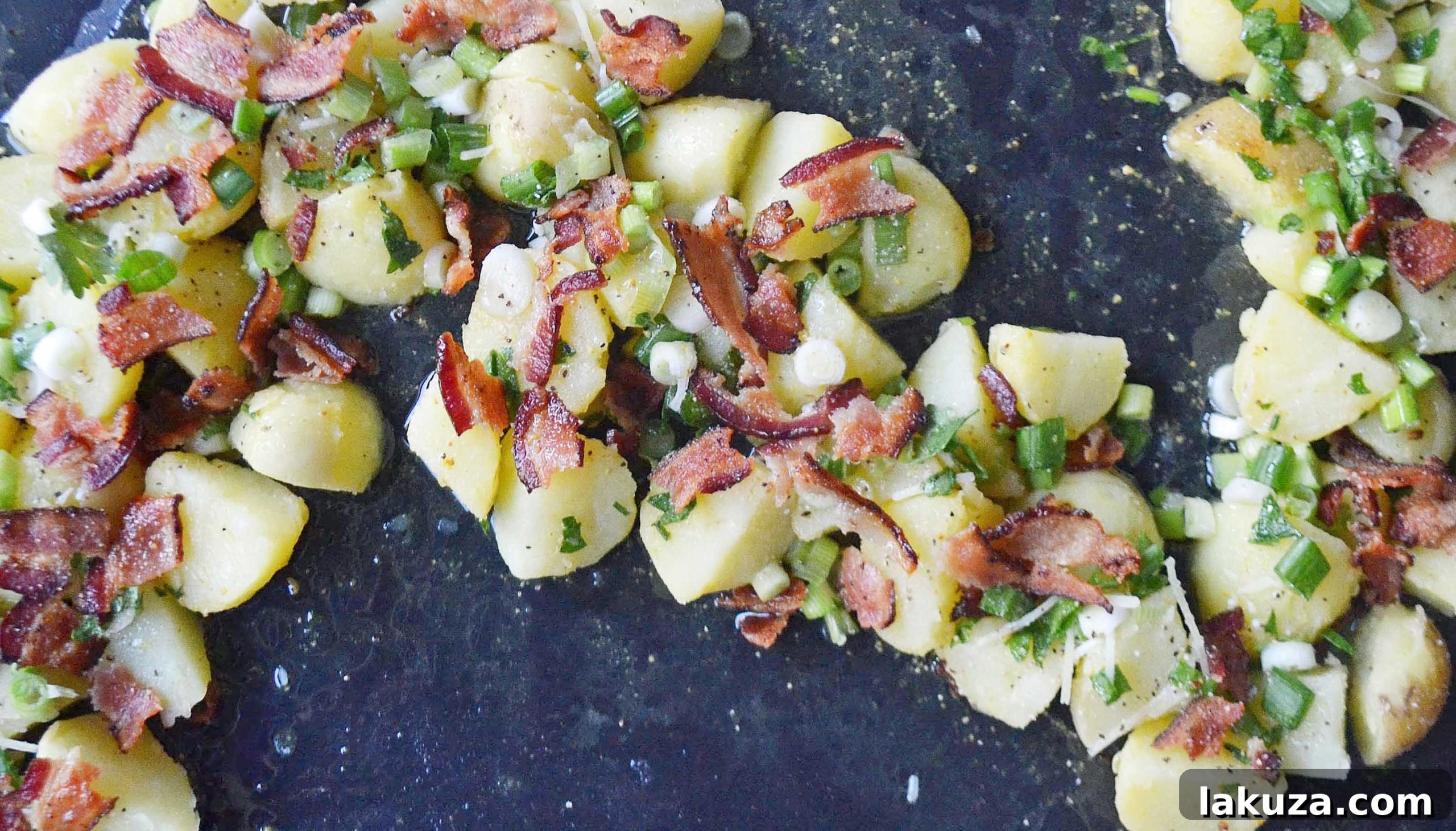 Potato Salad Reimagined 2 Fresh German Potato Salad with Crispy Bacon by Modern Honey