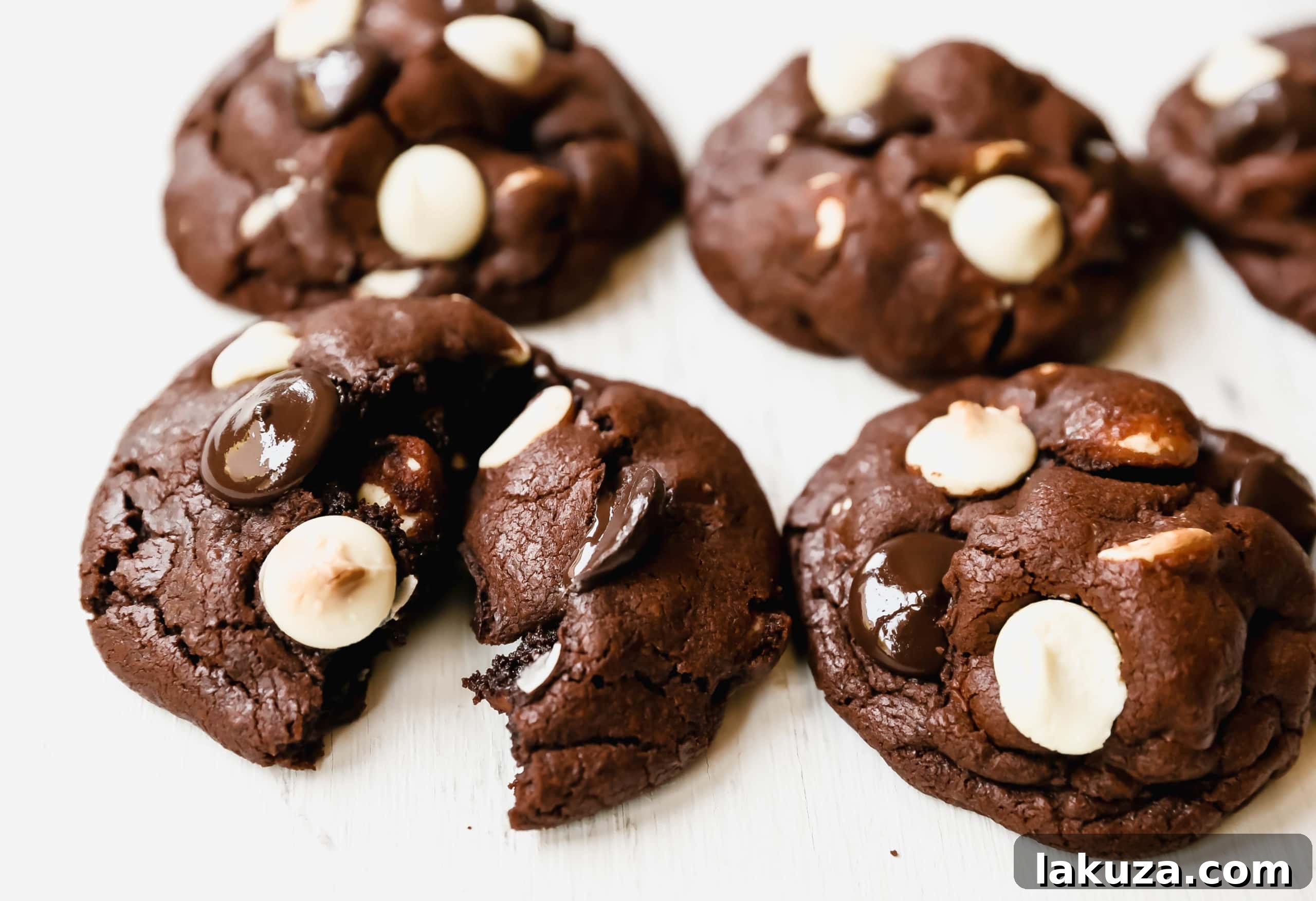 Bakery-Style Chocolate White Chocolate Chip Cookie dough with chocolate chunks and chips, ready to be scooped and baked.
