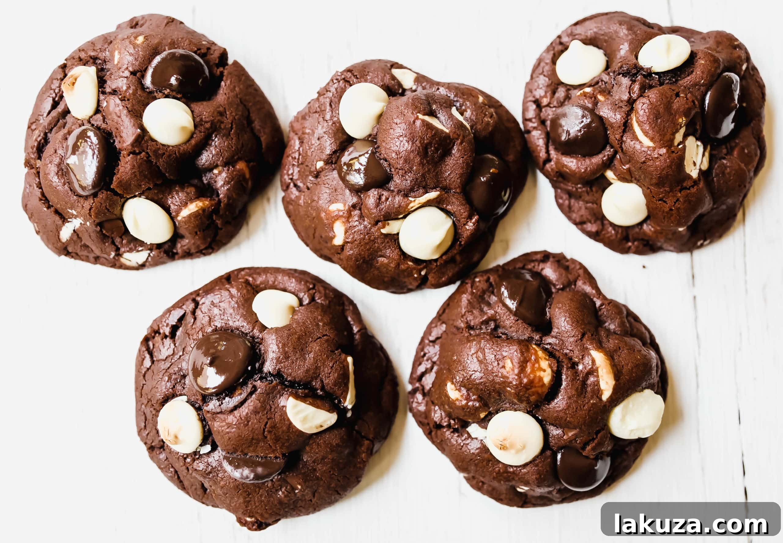 Perfectly baked Bakery-Style Chocolate White Chocolate Chip Cookies cooling on a wire rack.