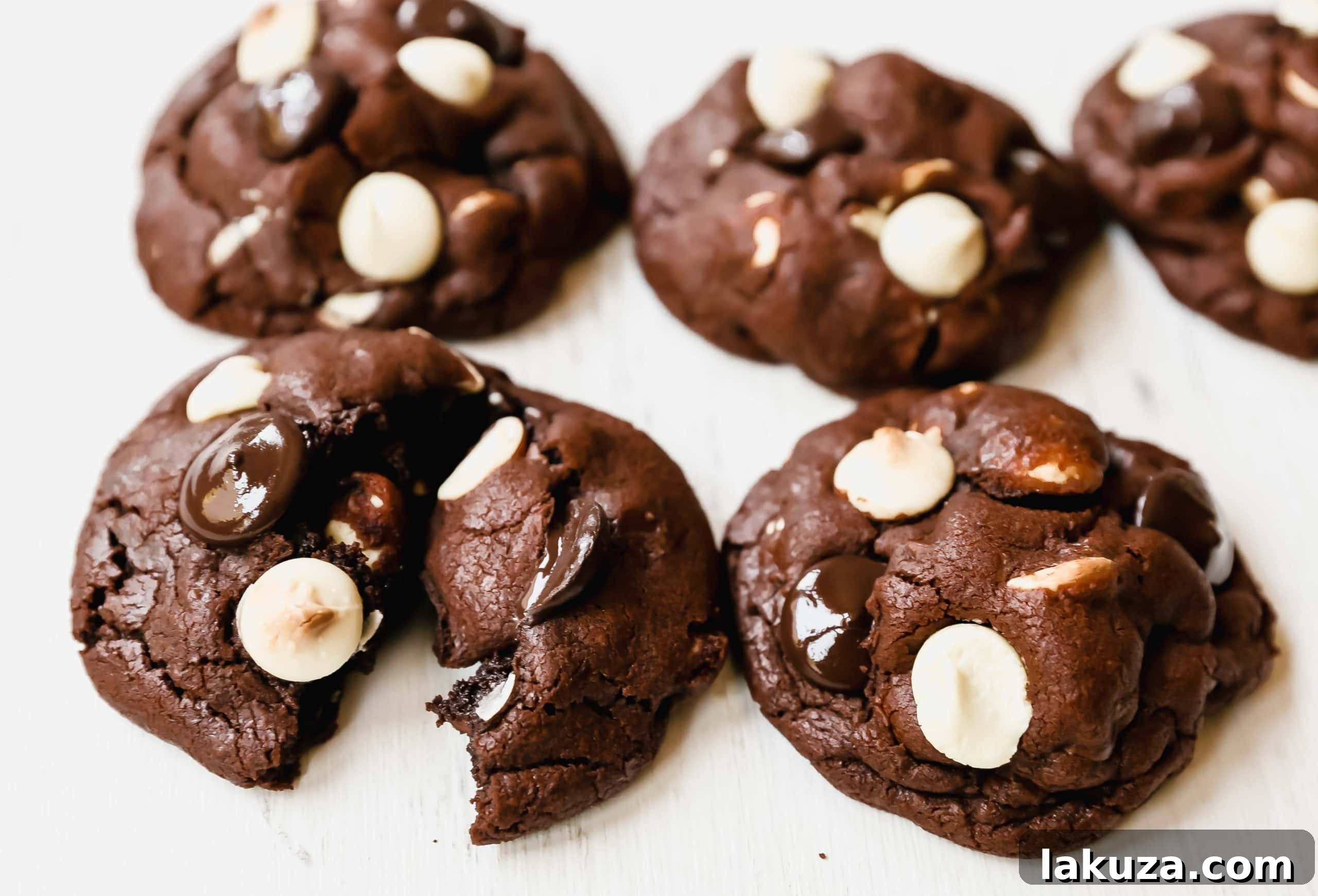 A delicious plate of Bakery-Style Chocolate White Chocolate Chip Cookies, perfect for sharing.