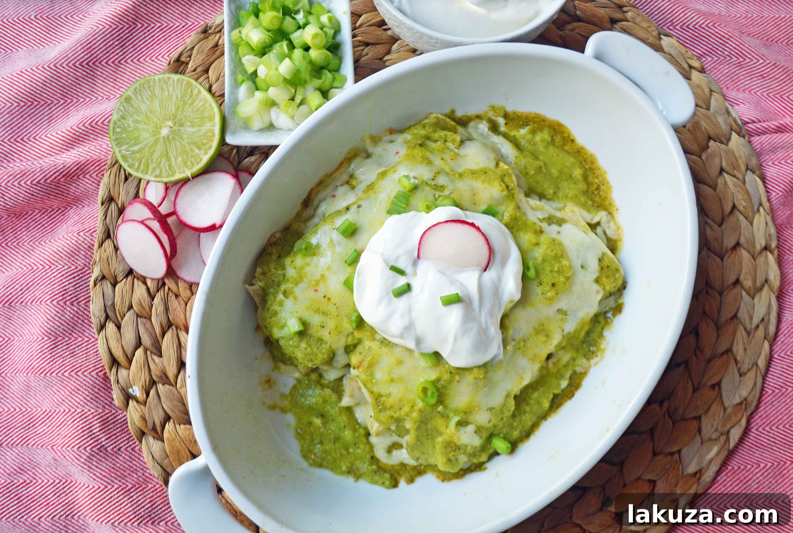 Close-up of Green Enchilada Sauce ingredients