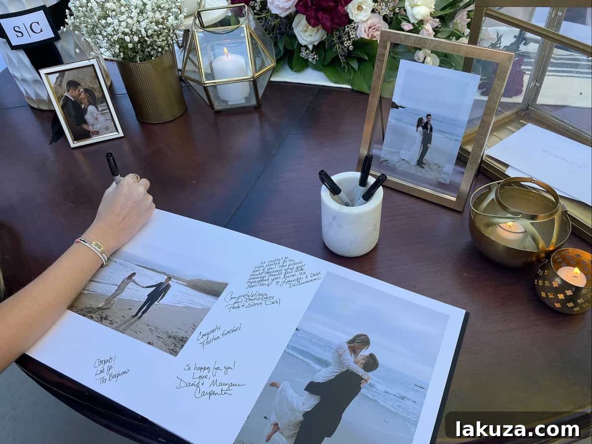 Personalized wedding sign-in book from MPIX.com